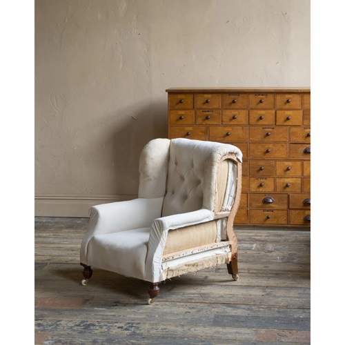 Antique Wingback Armchair Att To Sopwith