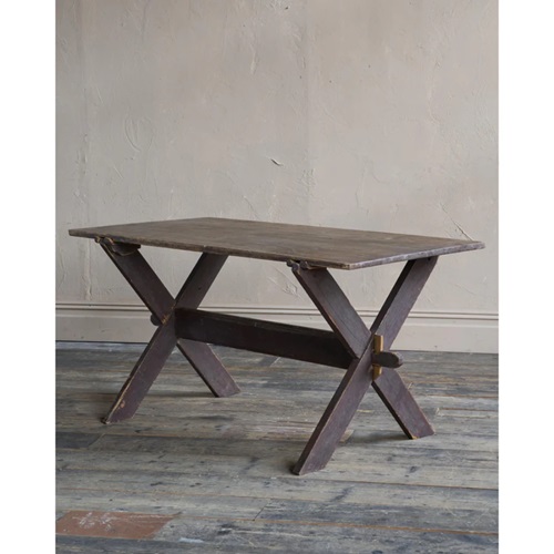 Antique X Leg Tavern Table