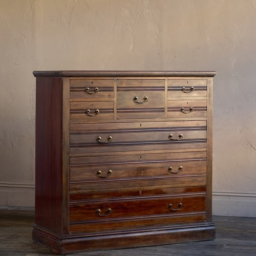 Large Mahogany Chest Of Drawers By Jas Shoolbred & Co.