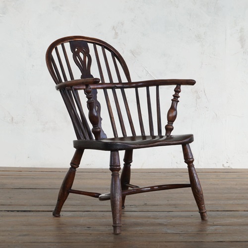 Child's Windsor Chair, Yew And Elm, Crinoline Stretcher
