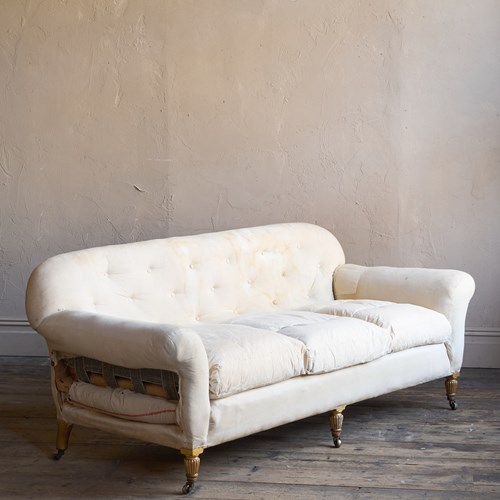 A Druce & Co Scroll Arm Country House Sofa - 3-Seater