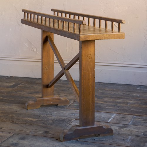 Primitive Galleried Console Table