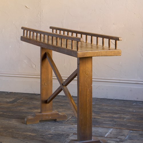 Primitive Galleried Console Table