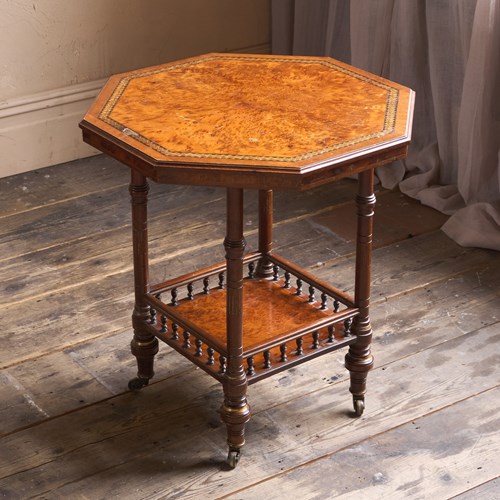 Gillows Amboyna Side Table With Parcel Gilt