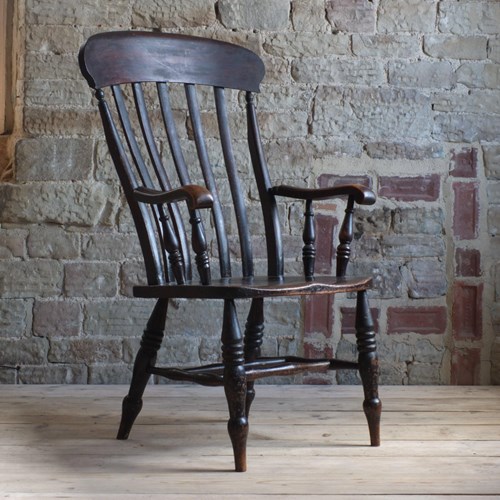 Grandfather Chair - Ebonised