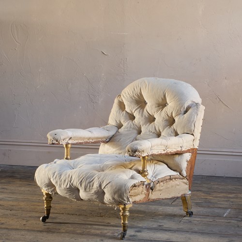 Open Armchair Att' To Howard & Sons