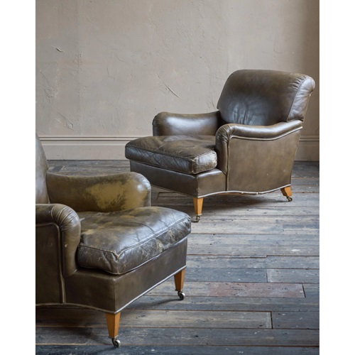 Howard And Sons - Pair Of Ivor Armchairs