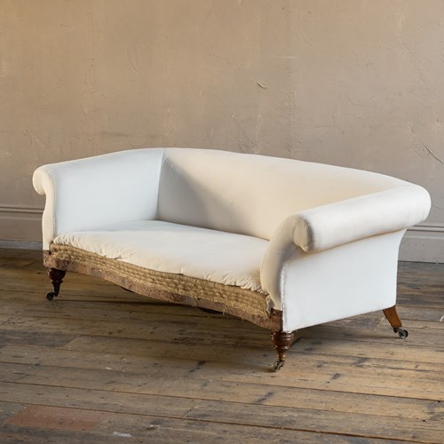 Howard And Sons Serpentine Chesterfield Sofa 19Th C