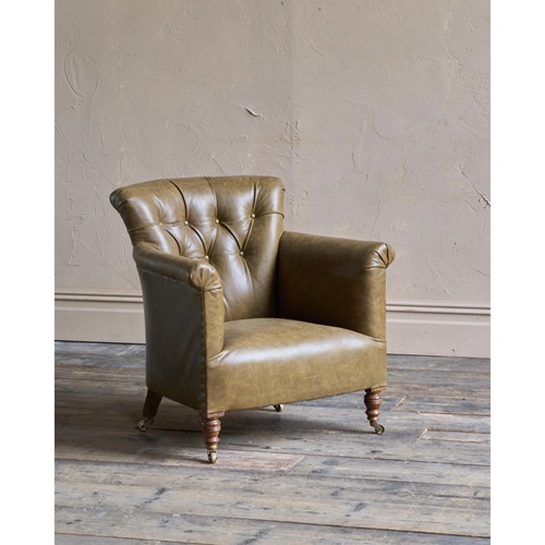 Howard And Sons Woodstock Armchair - Green Leather