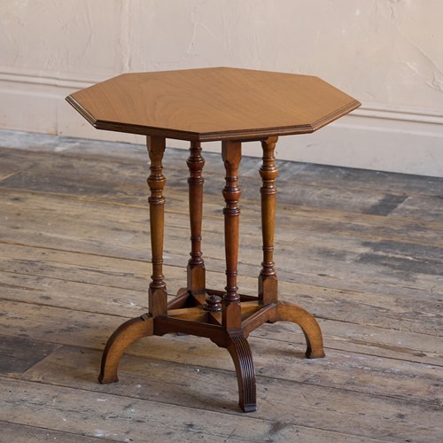 19Th Century Walnut Octagonal Occasional Table By C. Hindley And Sons