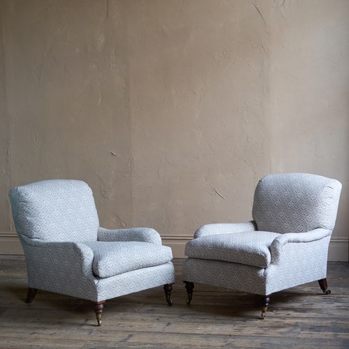 Pair Of Howard And Sons Grafton Armchairs