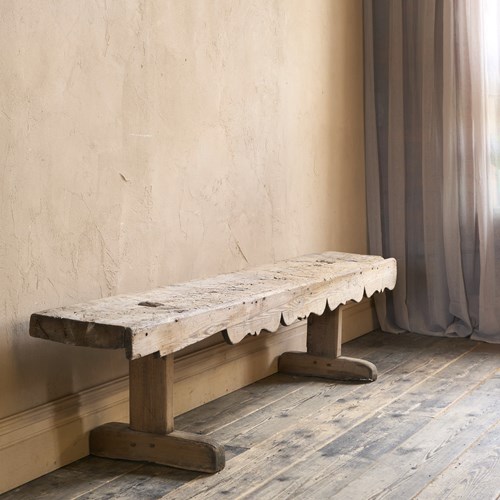 Large & Primitive Pine Bench