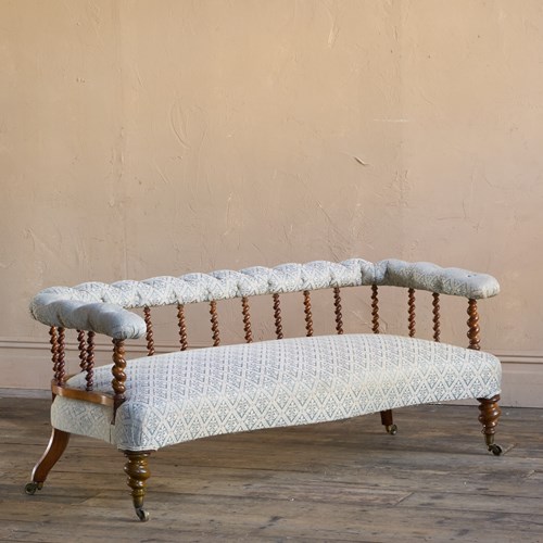 Antique Spindle Back Sofa By C. Hindley & Sons
