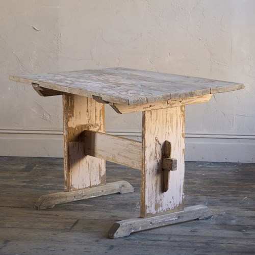 Swedish Painted Trestle Table