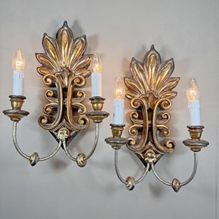 20Th Century Italian Gilt Wooden Wa...