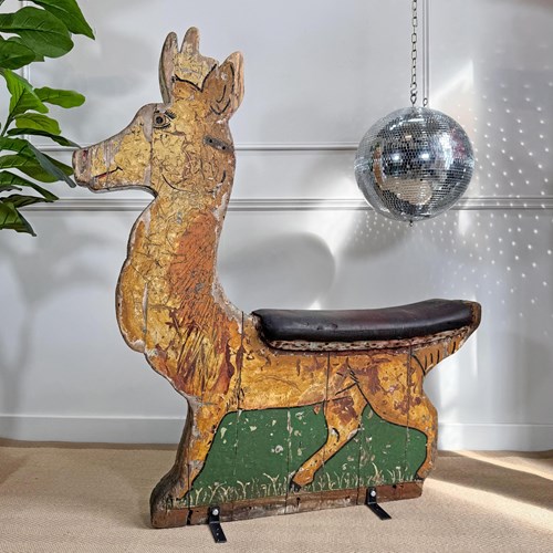 Antique Fairground Ride Circa 1930 Reindeer