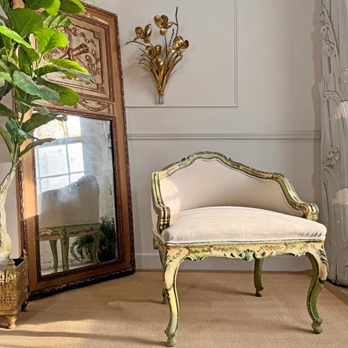 Antique Painted Venetian Chair Circa 1820