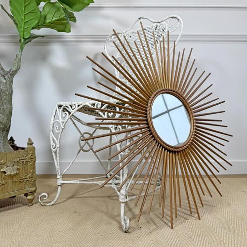 Large Chaty Vallauris Vintage Sunburst Mirror 1950
