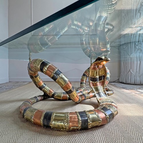 Isabelle Faure Cobra Snake Sculpture Coffee Table