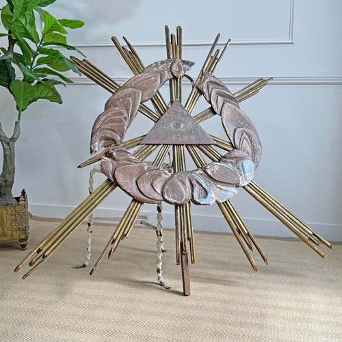 Magnificent 18Th Century Baroque Church Sunburst "Glory" – The Eye Of Providence