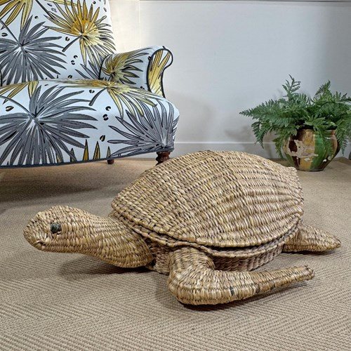 Vintage Mario Lopez Torres Turtle Basket