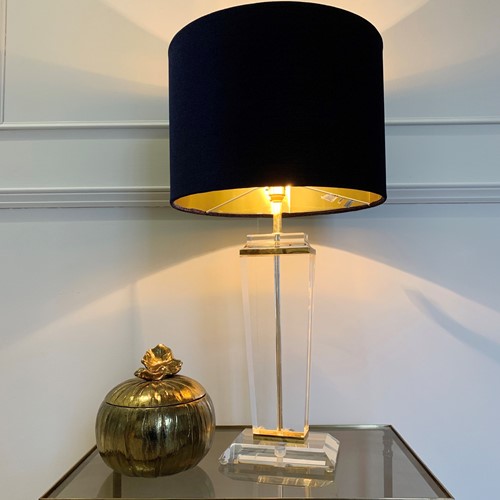 French Mid Century Lucite Table Lamp