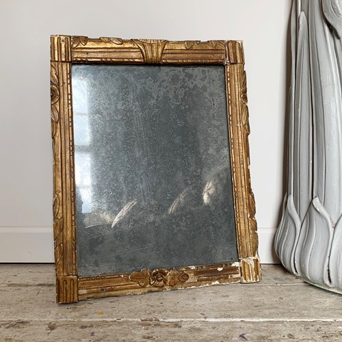 Early 19Th Century French Mercury Plate Mirror