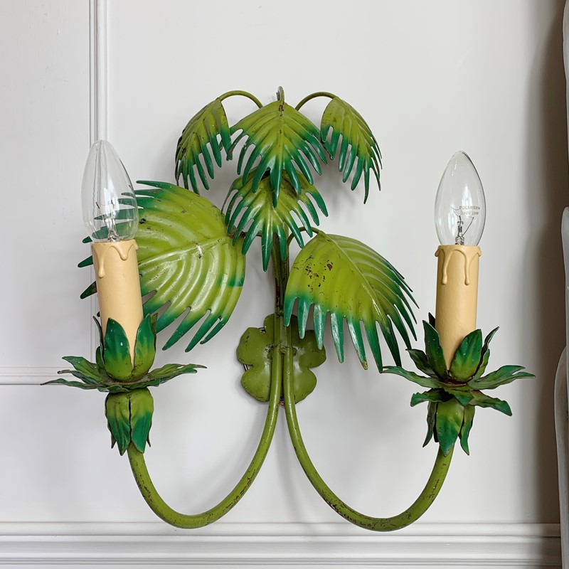 1970'S Toleware Fan Palm Wall Light-lct-home-img-4340-main-637514123986262663.jpg