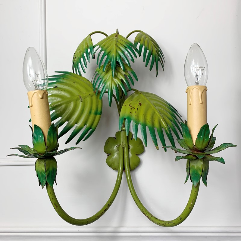 1970'S Toleware Fan Palm Wall Light-lct-home-img-4348-main-637514124244229799.jpg