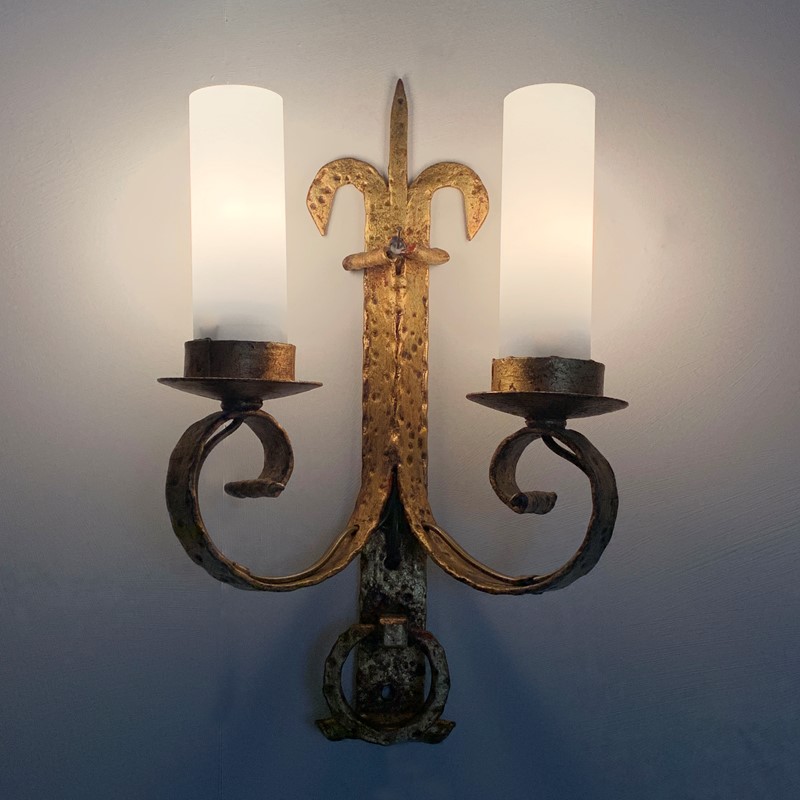 1930's Spanish Gilt Hand Forged Wall Sconce’s-lct-home-img-7074-main-637339646253679207.jpg