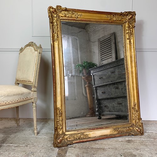 Late 18Th C Split Plate Antique French Mirror