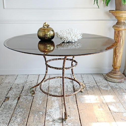 19Th Century Large French Wrought Iron Table