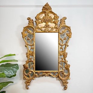 18Th Century Louis XV Gilt Wood Mir...