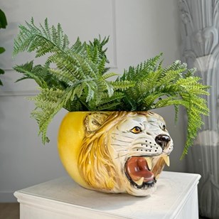 1950S Italian Lion Head Ceramic Pla...