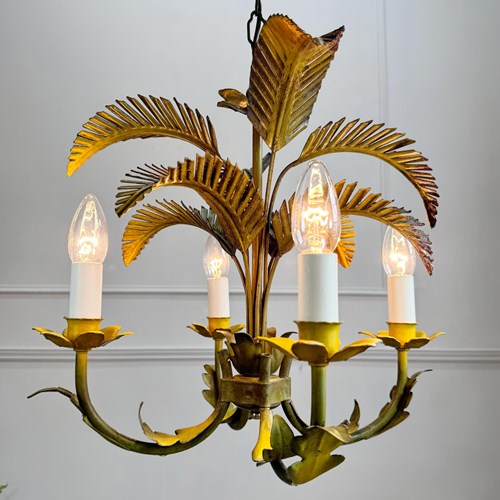 1970S Italian Palm Leaf Chandelier