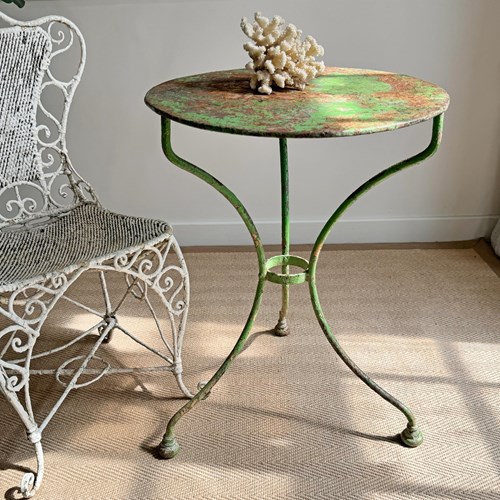 Late 19Th Century French Iron Cafe Table
