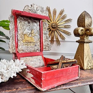 18Th Century Pastiglia Decorated Ba...