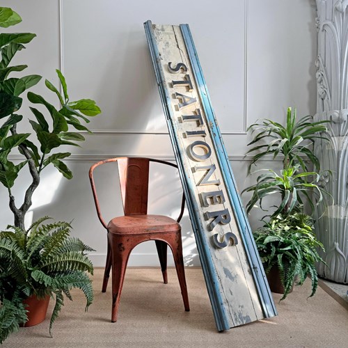 1950'S Wooden Stationers Shop Sign From Historic Hastings