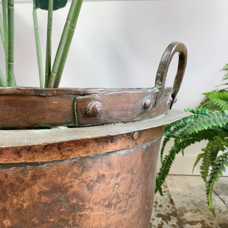 Antique French Riveted And Handled Copper Pot -lct-home-lct-home-copper-pot-4-main-637704280479159470.JPG