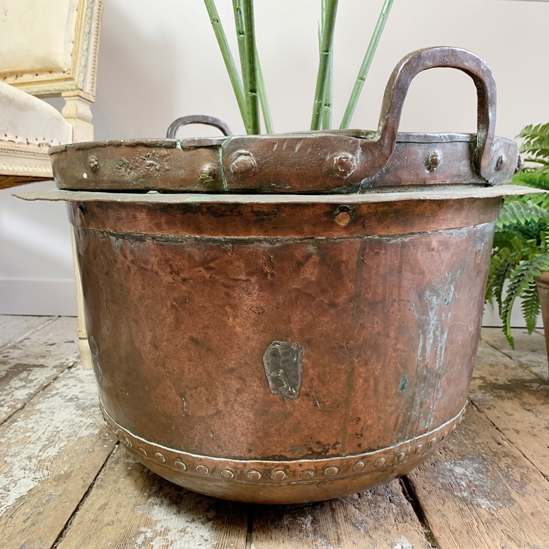 Antique French Riveted And Handled Copper Pot -lct-home-lct-home-copper-pot-8-main-637704280576658988.JPG
