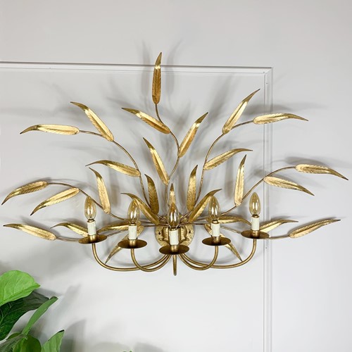 Exceptional Large Ferro Art Wall Light