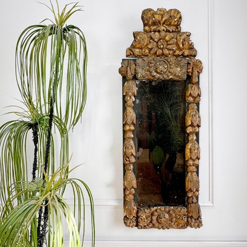 18Th Century Italian Gilt Wood Mirror