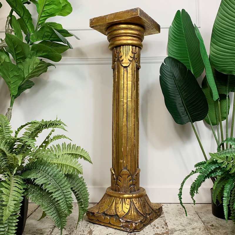 20th Century Gilt Wooden Pillar Display Stand-lct-home-lct-home-gilt-column-1-main-637769888218101272.JPG