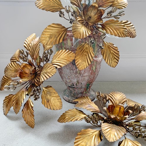Hans Kogl Leaf And Flower Ceiling Lights 1970