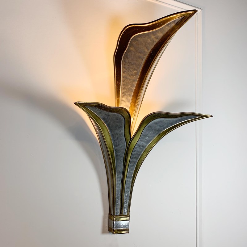  Henri Fernandez Brass And Chrome Leaf Wall Light-lct-home-lct-home-henri-fernandez-leaf-light-1-main-638085325221313467.jpg