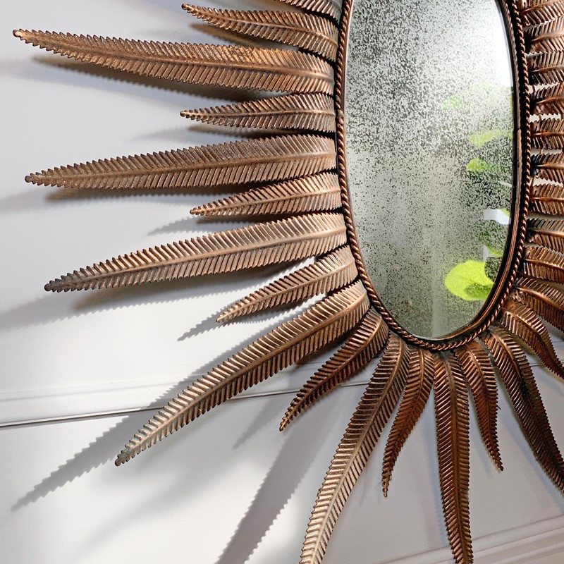1970'S Italian Copper Feathered Decorative Sunburst Mirror-lct-home-lct-home-italian-copper-feathered-sunburst-mirror-7-main-638030859980877218.jpg
