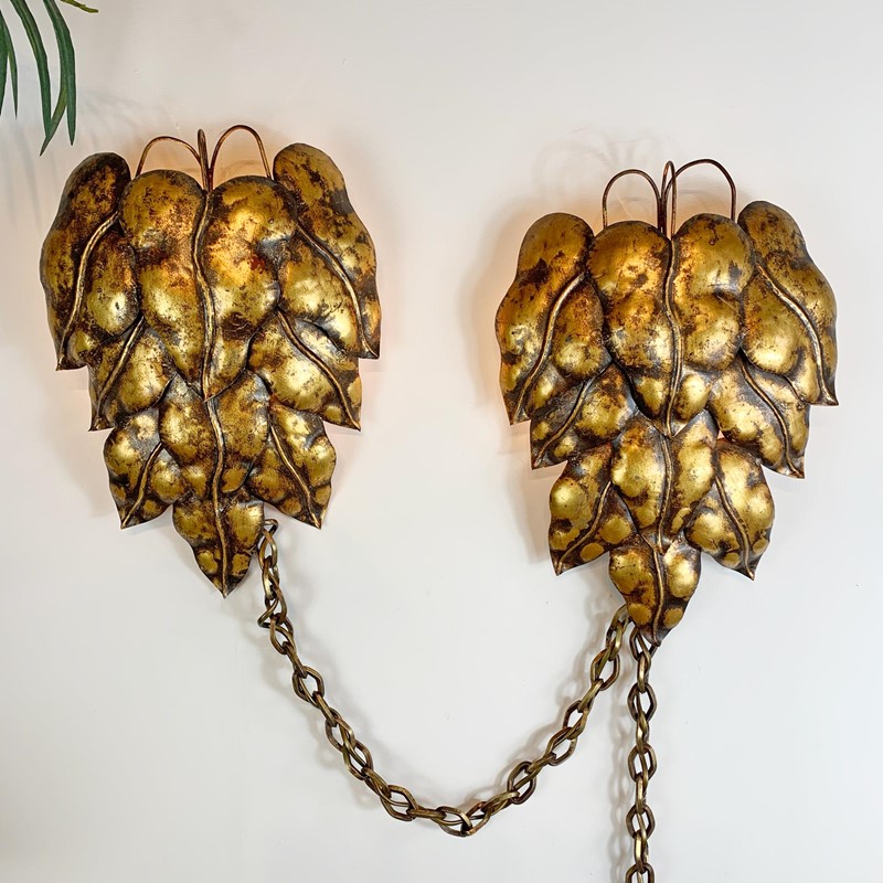  Pair Of Italian Leaf And Chain Swag Wall Lights -lct-home-lct-home-italian-swag-wall-lights-7-main-638011767356005397.jpg