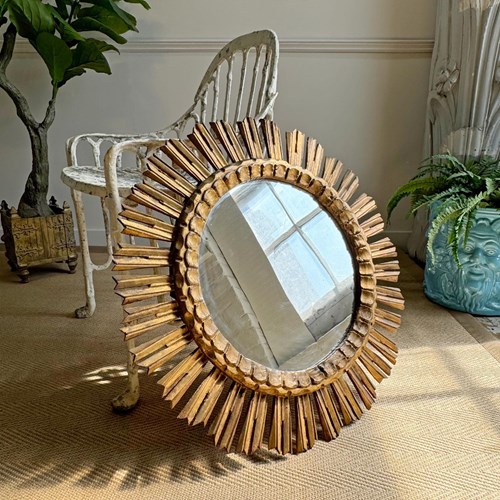 Giltwood Sunburst Mirror Circa 1900