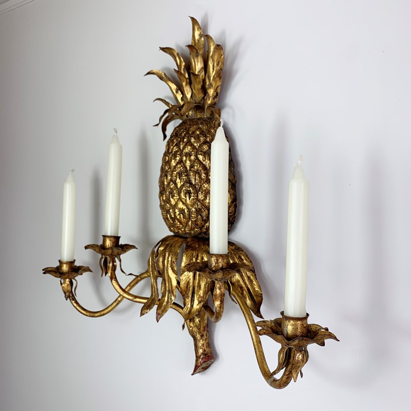 Italian 1950’S Gilt Wrought Iron Pineapple Candle -lct-home-lct-home-pineapple-sconce-4-main-637626368270090772.JPG