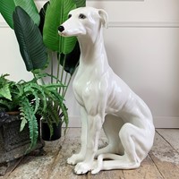 Italian 1960's Hand Made Ceramic Greyhound